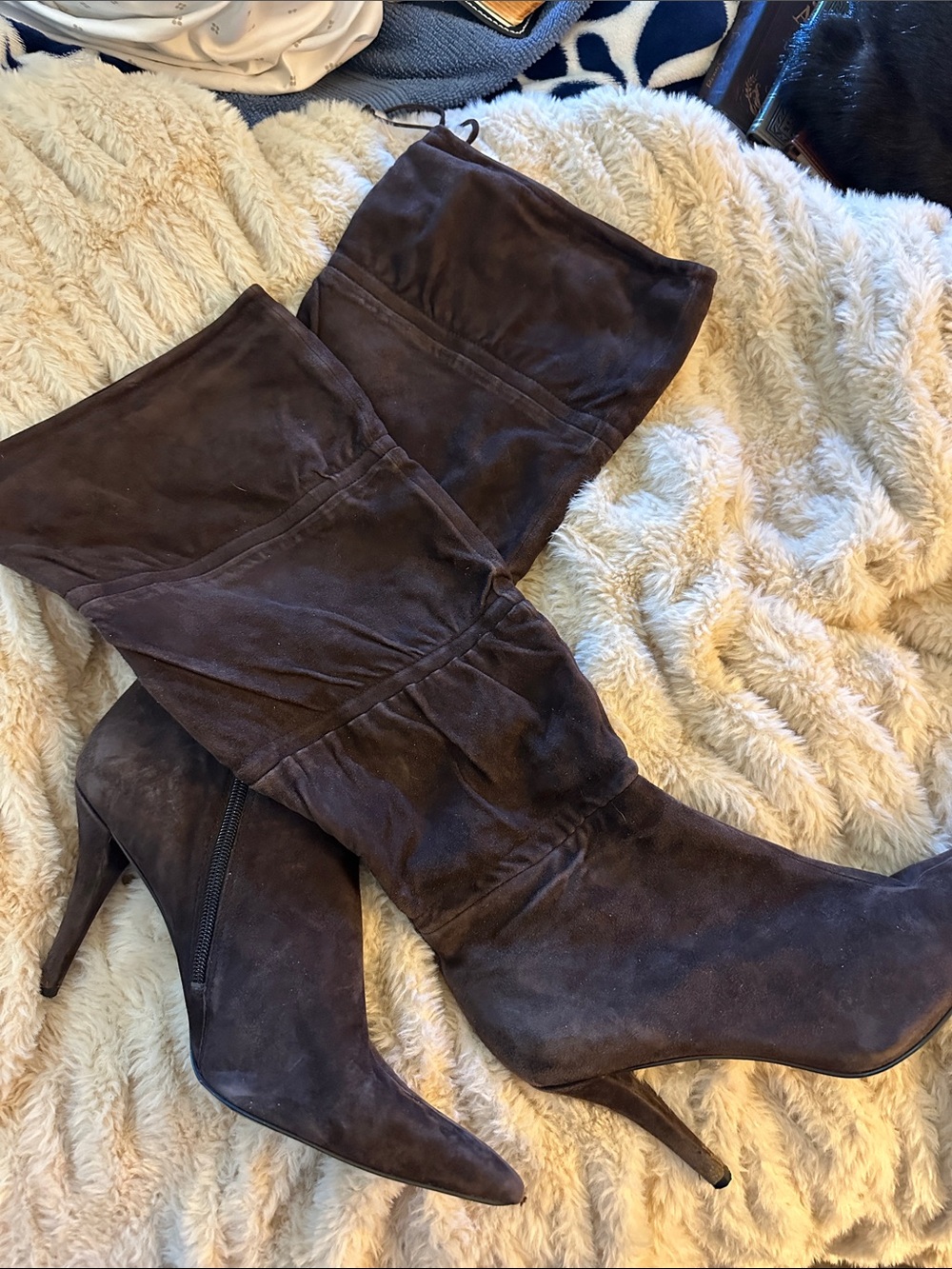 Mandolin Women's Brown Suede Knee-High Stiletto Boots